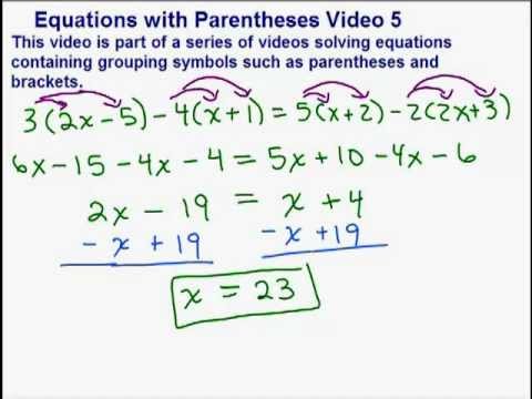 equations brackets