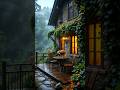 Cozy Cottage in Heavy Rain | Cinematic Rainy Day Ambience