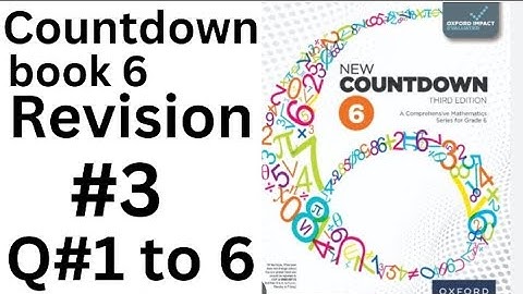 Oxford Countdown Book 6 -  Revision 3 Q#1 to 6 Step by Step  Solution @ytacademy198