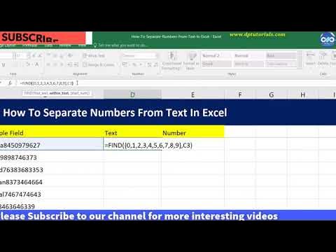 How To Separate Numbers From Text In Excel Excel Tips & Tricks - YouTube