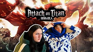 First Time Watching ATTACK ON TITAN 1x1 | “To You, in  2000 Years” - THIS ONE GOT US 🤯😨😳