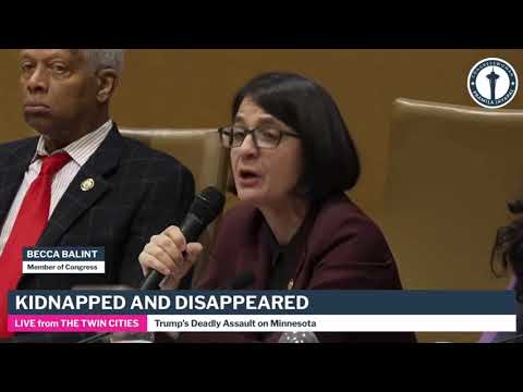 Rep. Becca Balint Calls Out Trump’s Deadly Assault on Minnesota Communities