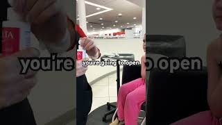 Ashy getting her ears pierced at Ulta Beauty in Rocklin California.
