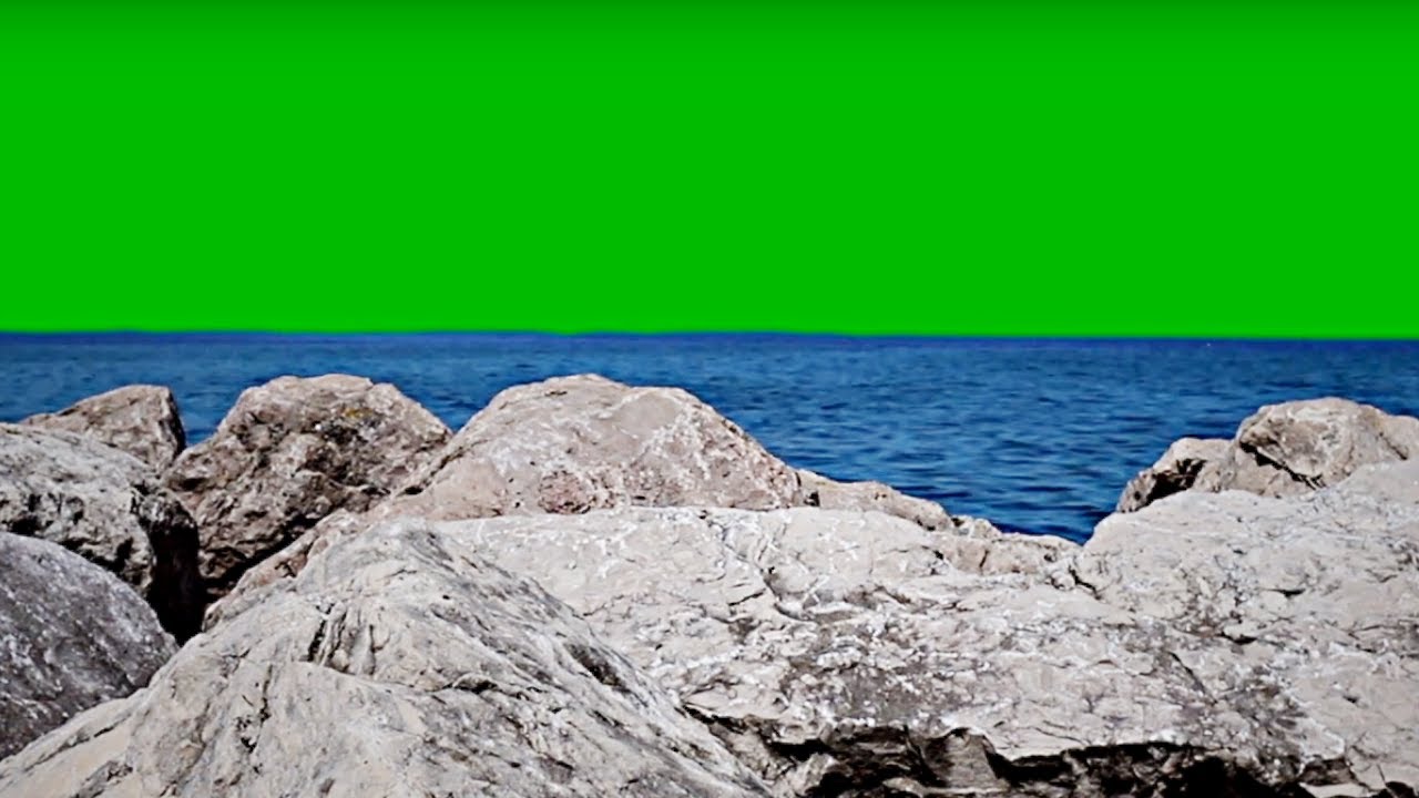 Beautiful Lake water green screen Rocks YouTube