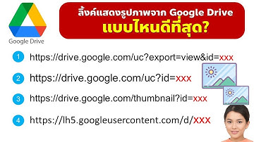ถ้าฝากไฟล์รูปภาพใน Google Drive แล้วจะใช้ลิ้งค์แบบไหนแสดงภาพดีที่สุด