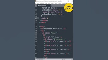 Animated Dropdown Menu using HTML & CSS #shorts #ytshorts #youtubeshorts