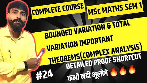 Bounded variation theorem  | Total variation |  Msc maths 1st sem complex analysis #mscmath