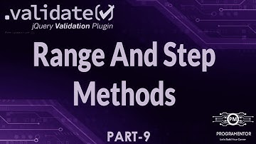 09 | Range And Step Method In jQuery Validation Plugin | jQuery Form Validation | JS (Hindi/Urdu)
