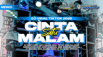 DJ CINTA SATU MALAM VIRAL TIKTOK YANG KALIAN CARI - NEW STYLE PARTY MARGOY 2025