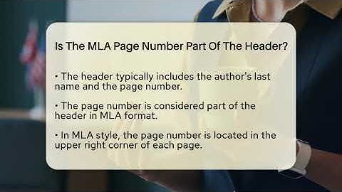 Is The MLA Page Number Part Of The Header? - The Language Library