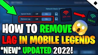 HOW TO REMOVE MLBB LAG 2022 😱😱 |  TO GET BEST HIGH PING HIDDEN SETTINGS