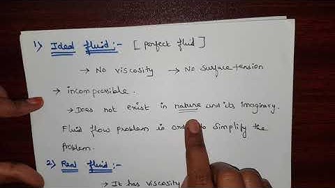 FLUID DYNAMICS PART-II TYPES OF FLUIDS || POLYTECHNIC TRB ,  GATE , MSC , B.E , B-TECH (IN ENGLISH)