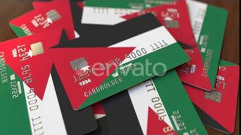 Pile of Credit Cards with Flag of Jordan | Motion Graphics - Envato elements