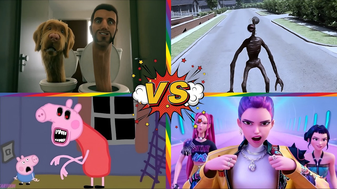 Skibidi Toilet🆚PEPPA PIG.EXE 🆚Siren Head 🆚Kpop demon hunter 🎶 Tiles Hop EDM Rush