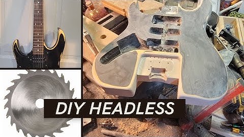 DIY guitar mod HEADLESS conversion, I SAWED the head off an ebay pawnshop special, CREATE at Home!!