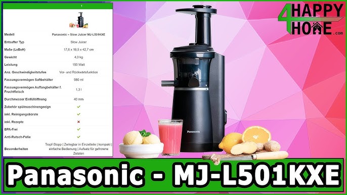 Panasonic MJ-L501 Slow juicer unboxing || budget price juicer || best juicer  - YouTube