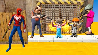 Scary Teacher 3d - Spideman vs Miss'T - Francis Shoot at Nick - Game Animation