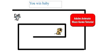 Adobe Animate Simple Maze Game Tutorial Under 8 minutes. screenshot 1
