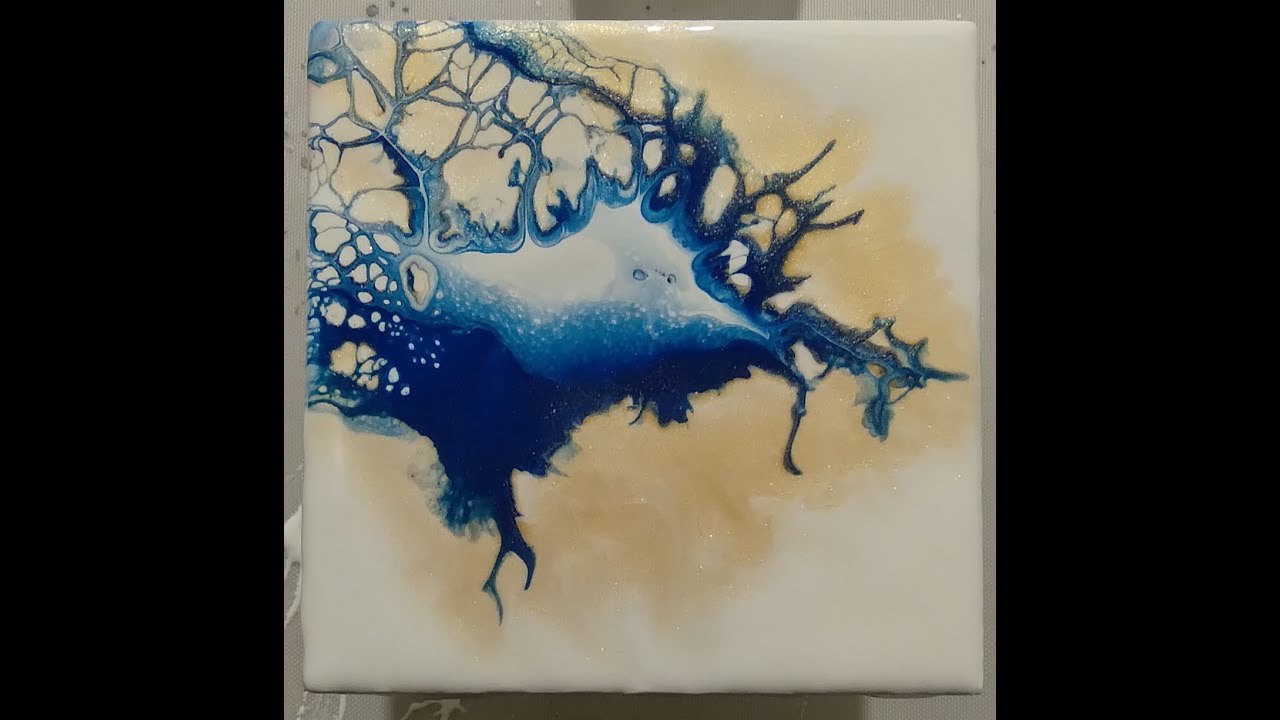 #17-Acrylic Pouring on Ceramic Tiles - YouTube