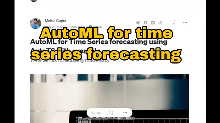 AutoML for Time Series forecasting