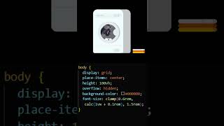 Create a Cool Washing Machine Animation with HTML & CSS! 🌀✨ #coding #html #htmlcss
