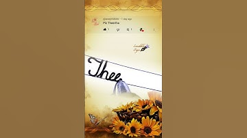 Theertha Name Writing (Requested Video) #shorts #cursivewriting #name #nameart #ytart #writingart