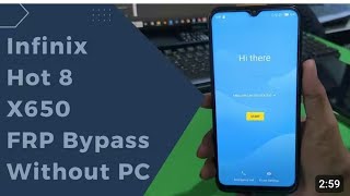 infinix Hot 8 X650 Frp Bypass Without Pc  Infinix X650c Frp Bypass  Infinix 2026