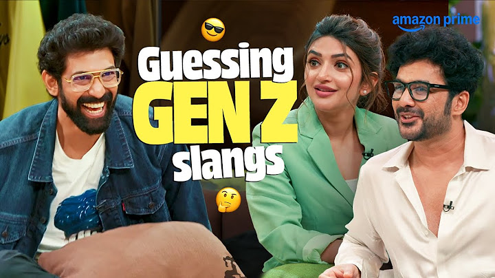 Gen Z Terms Of The Day ft. Sreeleela, Sidhu | The Rana Daggubati Show | #primevideoindia