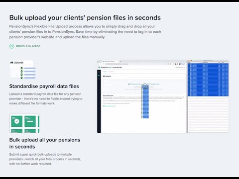 Flexible File Upload: upload all your clients' pension files in seconds