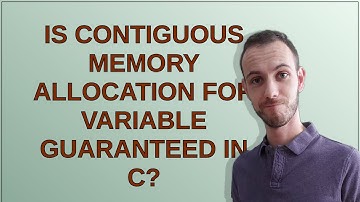 Is contiguous memory allocation for variable guaranteed in c?