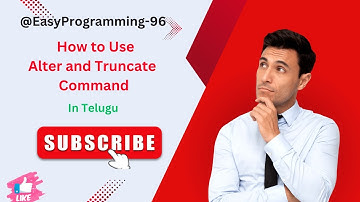 #4 Alter and Truncate command use in SQL Server SQL Server full course in Telugu| SQL Telugu Classe