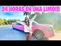 24 HORAS EN UNA LIMO ROSA! 😱 PIDIENDO COMIDA por DRIVE THROUGH 😅 RETO 24 Horas El Mundo de Camila