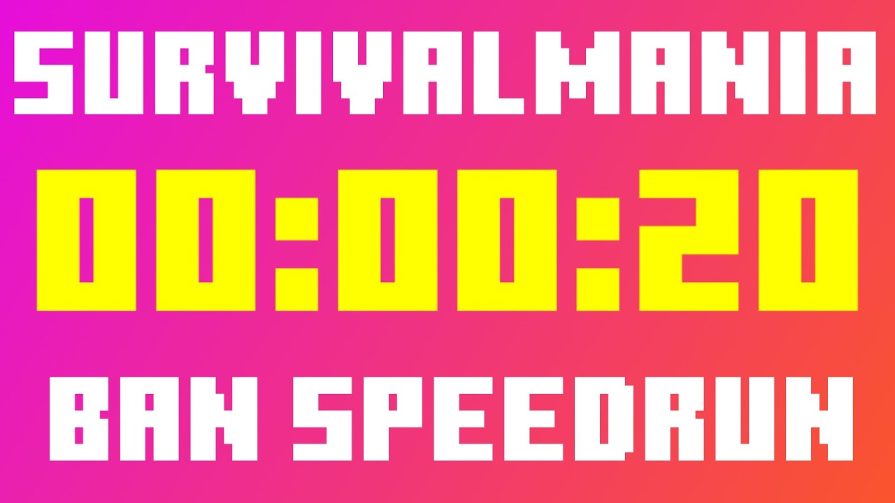 Survival Mania Discord Ban Speedrun 00:00:19.883 (Non-TAS) - Survival Mania Discord Ban Speedrun 00:00:19.883 (Non-TAS)
