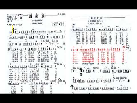 潮來笠 02047 伴唱 動態曲譜Cha Cha126 F