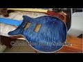 Staining flamed maple guitar body Cobalt Blue full video