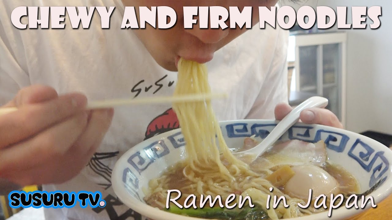 Slurping Handmade Shining Chewy Noodles in Tokyo Japan, Také no Suké