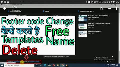 Footer Code html kaise lagat hai blogger theme me free Templates name delete Niche me apna naam