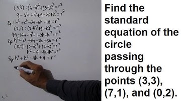 Find the equation of a circle in standard form given three points