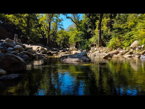 Walking In Fonias Waterfall Samothraki Greece 4K