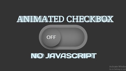 HOW TO MAKE CHECKBOX ANIMATION | PURE CSS | NO JAVASCRIPT