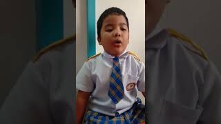 Kindergarten reciting action words