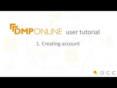 1.DMPonline user tutorial - creating account