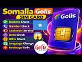 Golis Somalia SIM Card Codes Balance Check Data Check Customer Care Recharge Code #worldwork50