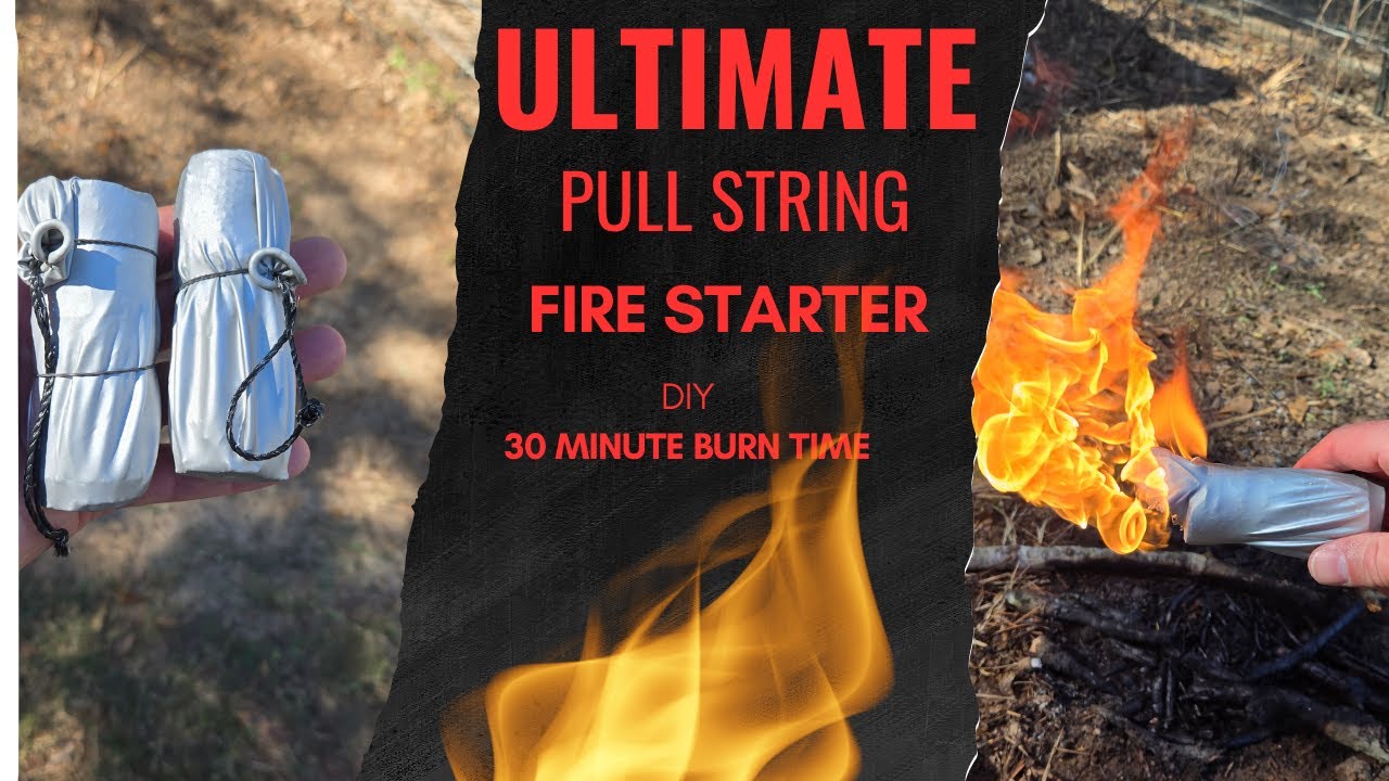 How to Make the Ultimate Pull-String Fire Starter + Bonus Survival Trick!