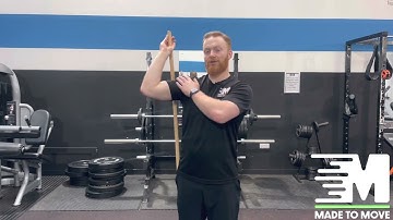 Shoulder External Rotation Stretch with a Dowel