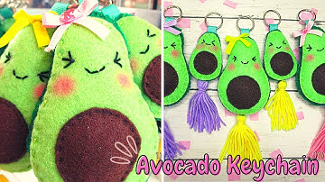 🥑🥑Aguacates kawaii de fieltro/ Kawaii Avocado Felt Keychain/ Llavero de aguacate //Regalo para MAMÁ