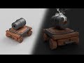 Cannon Cart 3D Model - Clash Royale