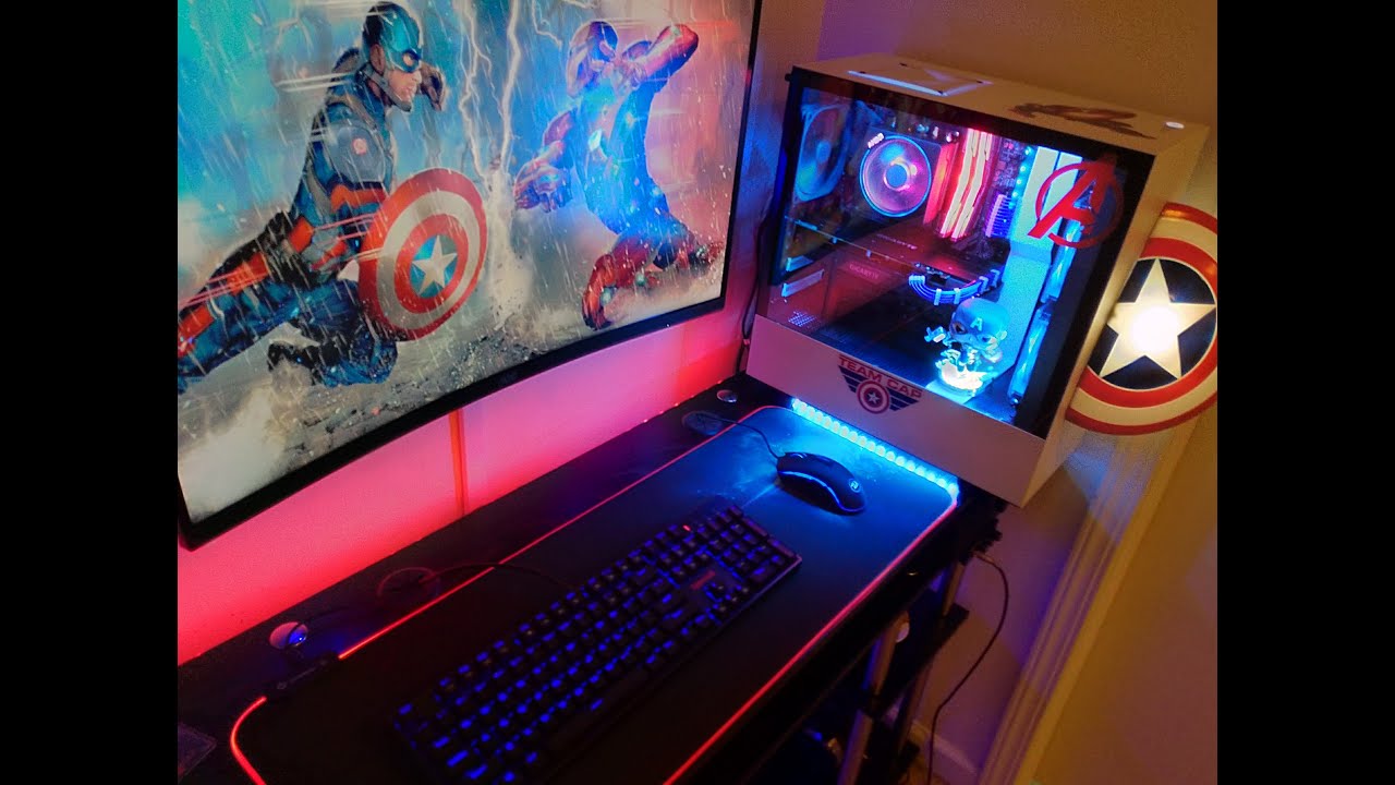 Captain America Gaming Setup -