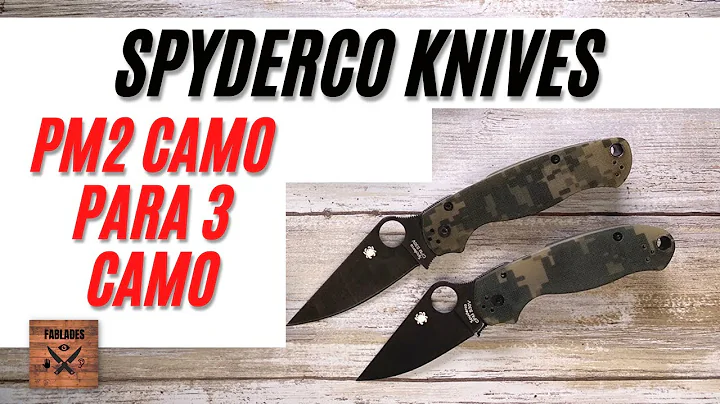 Spyderco PM2, PM3 Digital Camouflage DLC coated S30V Camo. Fablades Quick Overview