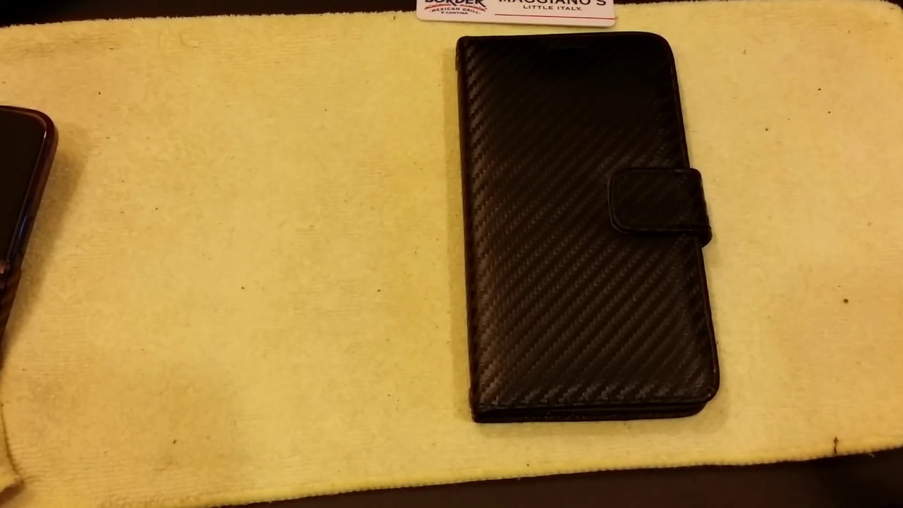 Galaxy Note 4 CellularVilla Black Carbon Fiber Wallet Case Review